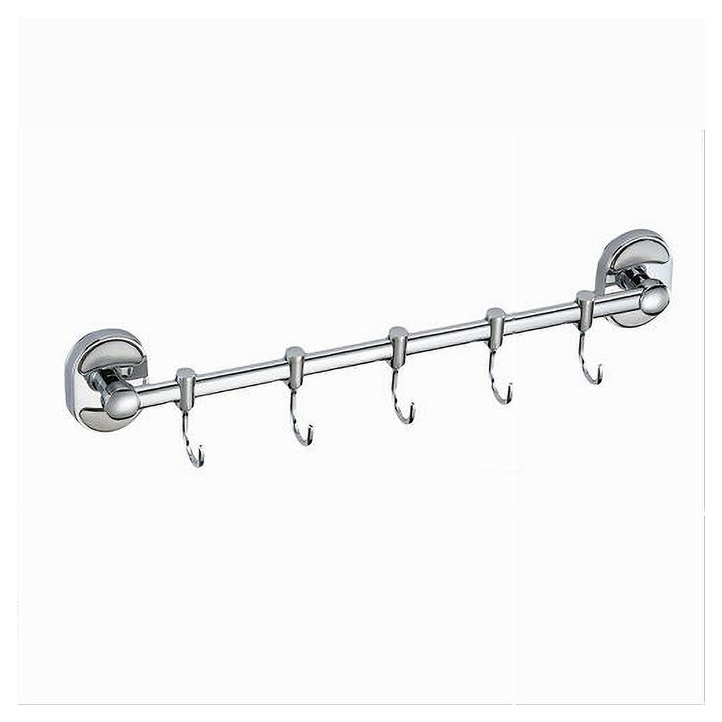 foto del prodotto cleafe porta asciugamani maniglia appendino 5 ganci fissaggio a parete bagno oval 52006 