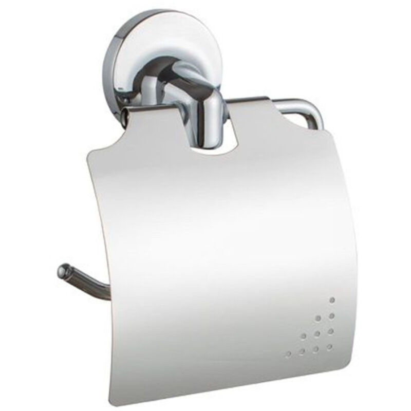 foto del prodotto cleafe porta rotolo carta igienica con copertura fissaggio a parete arredo bagno 79809 