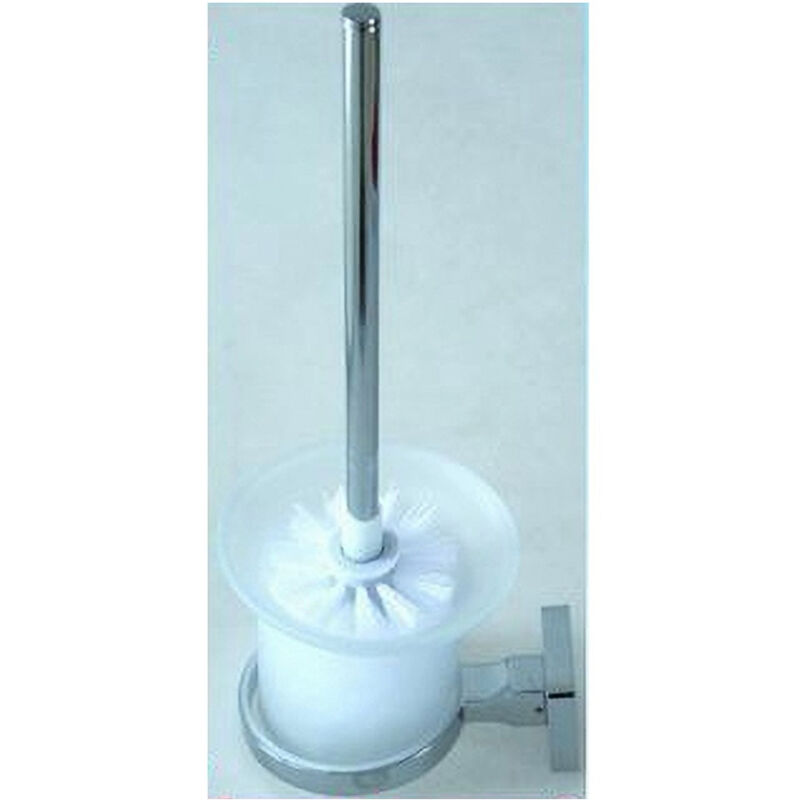 foto del prodotto cleafe porta scopino parete in acciaio vetro satinato a parete con scopino bagno 52208a 