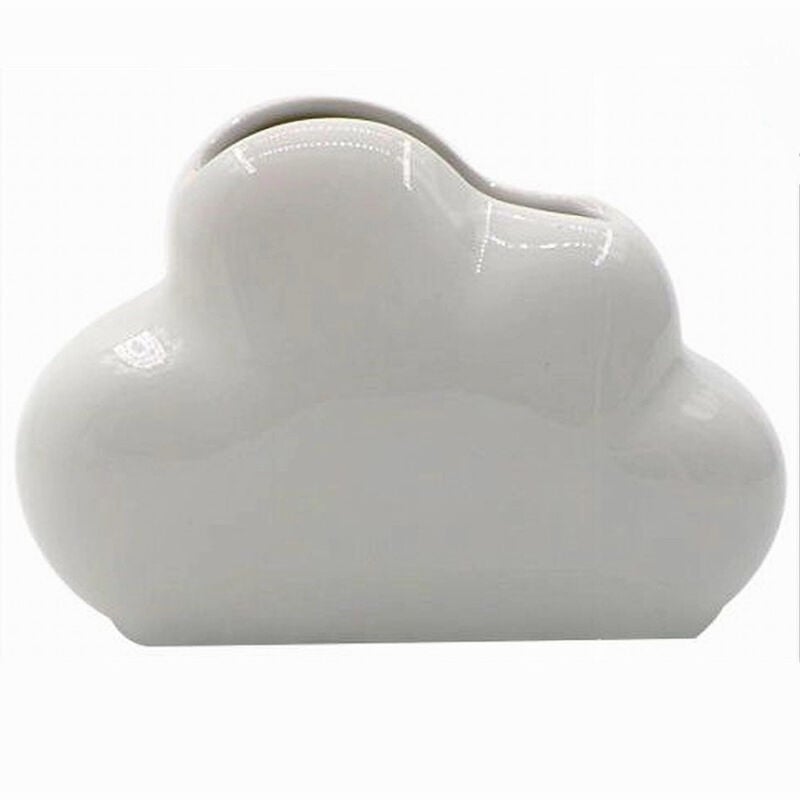 foto del prodotto cleafe porta spazzolini bicchiere dentifricio bagno ceramica bianca forma nuvola 79937 