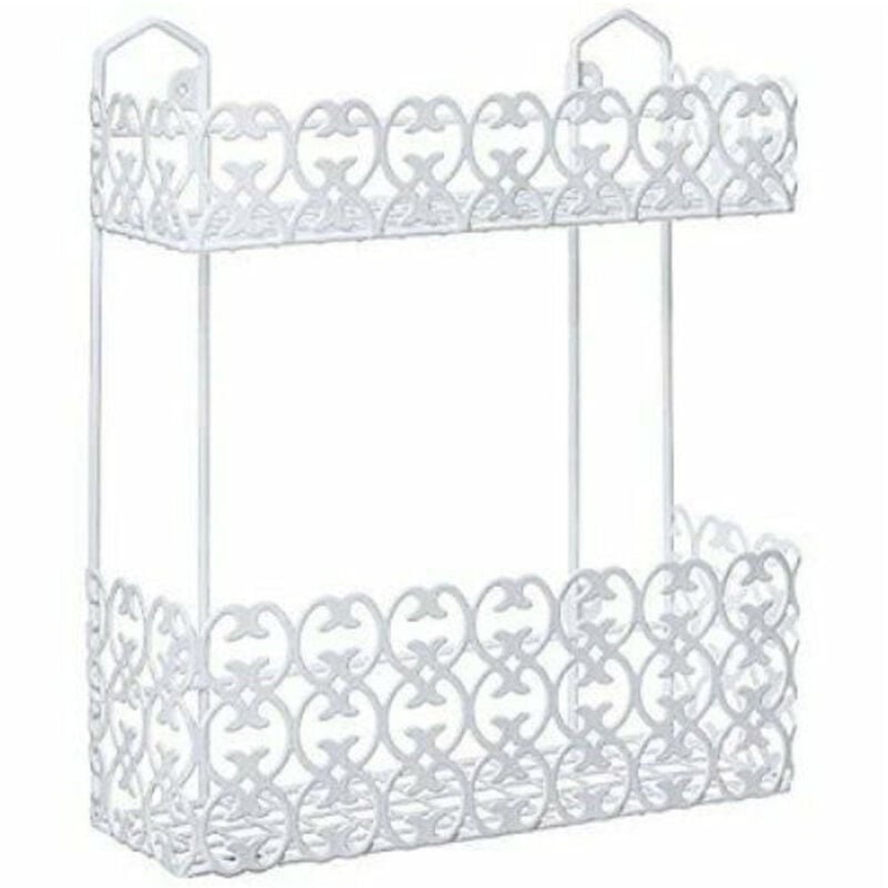foto del prodotto cleafe portaoggetti sapone bagnoschiuma 2 piani ripiani appoggio bagno da parete 52525 