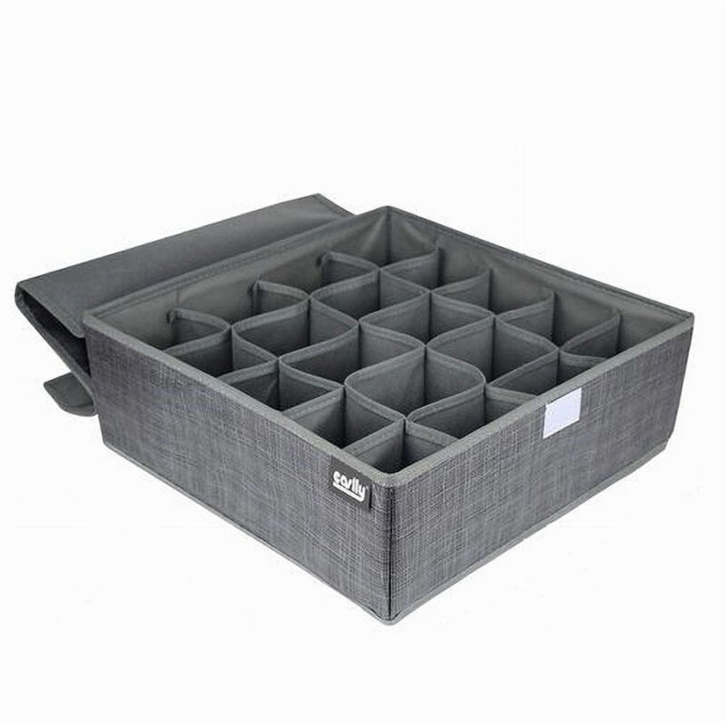 foto del prodotto cleafe portaoggetti tessuto organizer contenitore biancheria 20 posti 32x32x12 cm 69720 