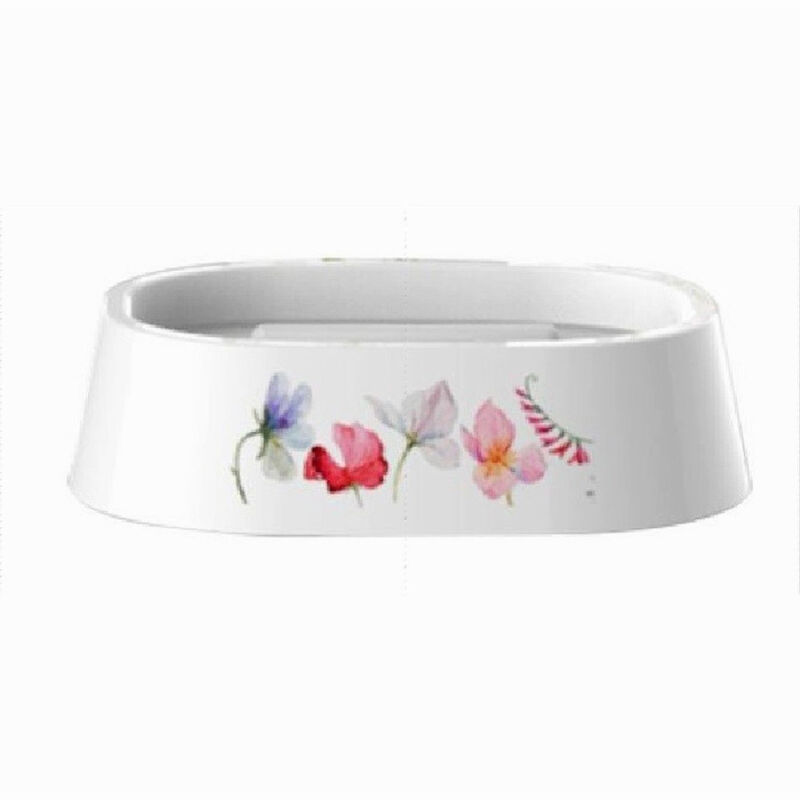 foto del prodotto cleafe portasapone saponetta accessorio bagno bianco in plastica 13.2cm con fiori 69925 