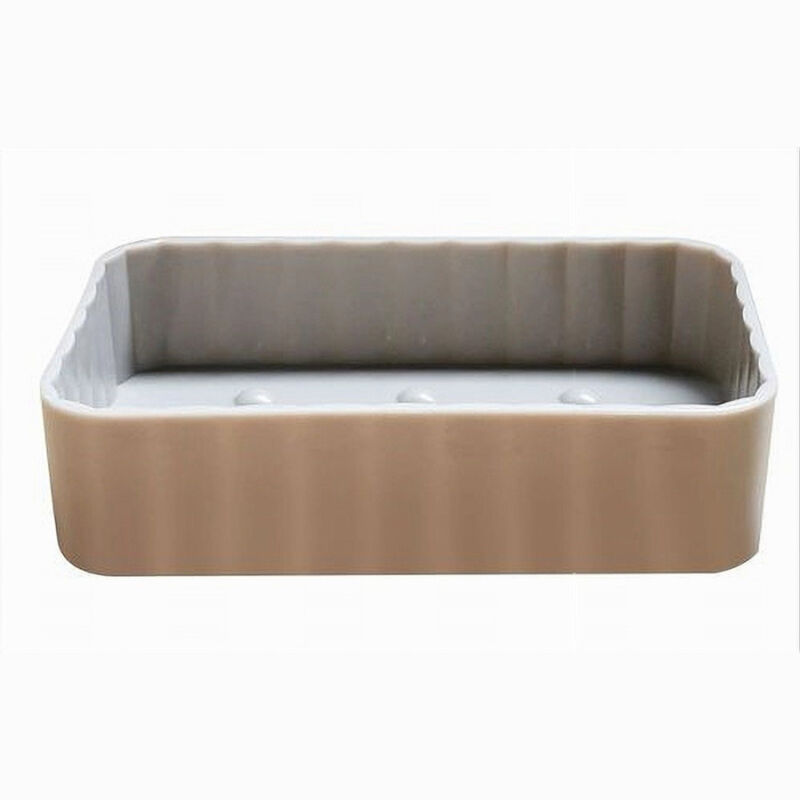 foto del prodotto cleafe portasapone saponetta bagno rettangolare tortora rigato accessorio arredo 79192 
