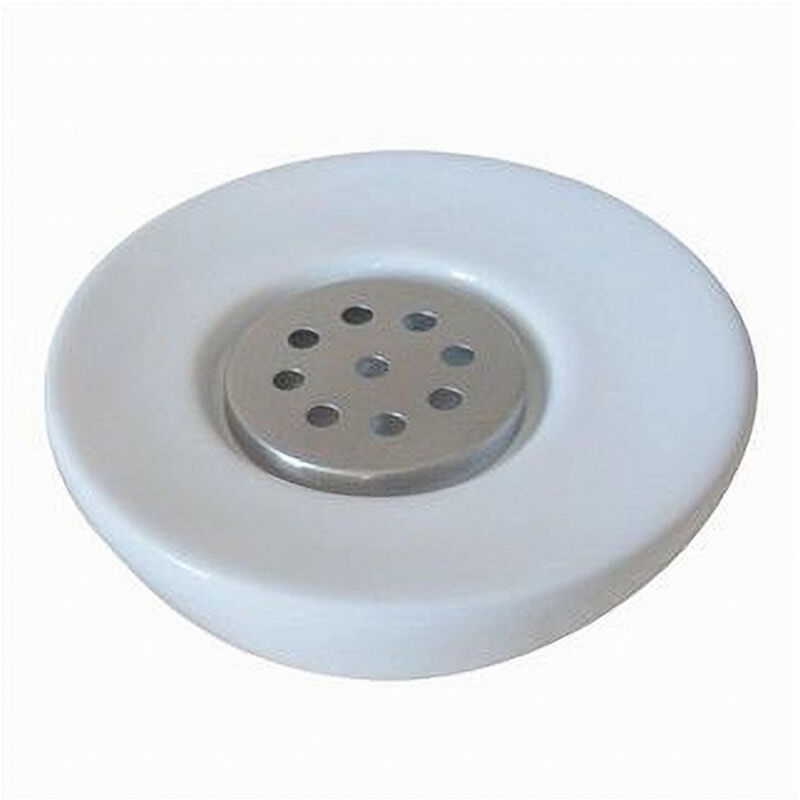 foto del prodotto cleafe portasapone saponetta colore bianco in ceramica accessori arredo per bagno 59871 