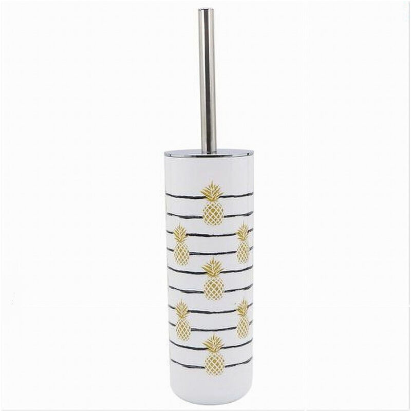 foto del prodotto cleafe portascopino 9.1x26.8cm con scopino accessori bagno wc toilette con ananas 69761 