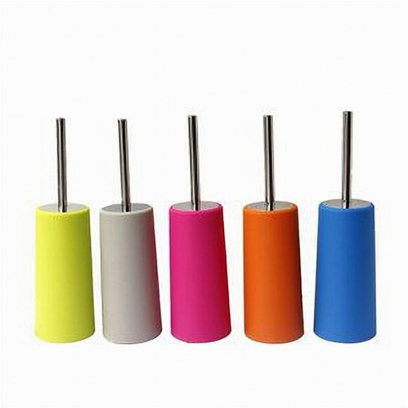 foto del prodotto cleafe portascopino colorato da terra bagno toilette con scopino spazzola per wc 62306 