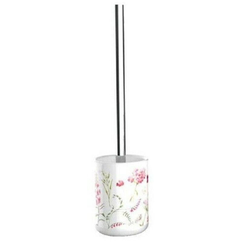 foto del prodotto cleafe portascopino porta scopino bagno wc toilette fiori con scopino completo 69920 