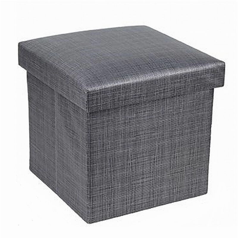 foto del prodotto cleafe pouf puff contenitore imbottito portaoggetti salvaspazio seduta 38x38x35cm 79420 