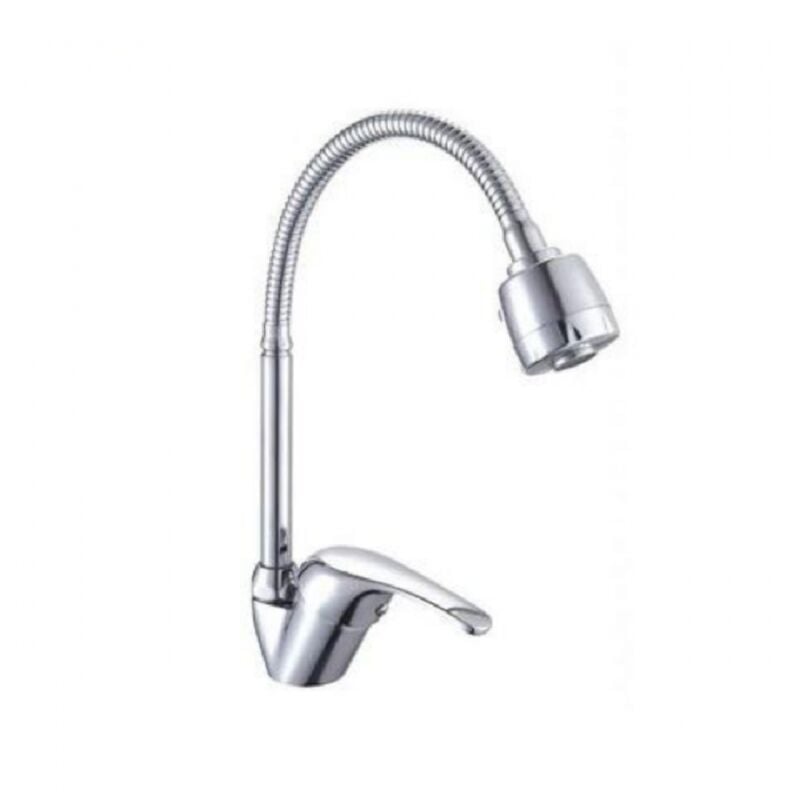 foto del prodotto cleafe rubinetto miscelatore per cucina canna alta flessibile lavello doccetta 52934 