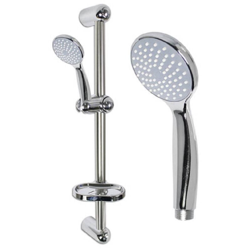 foto del prodotto cleafe - saliscendi doccia bagno soffione doccetta multigetto tubo con portasapone 69131 -