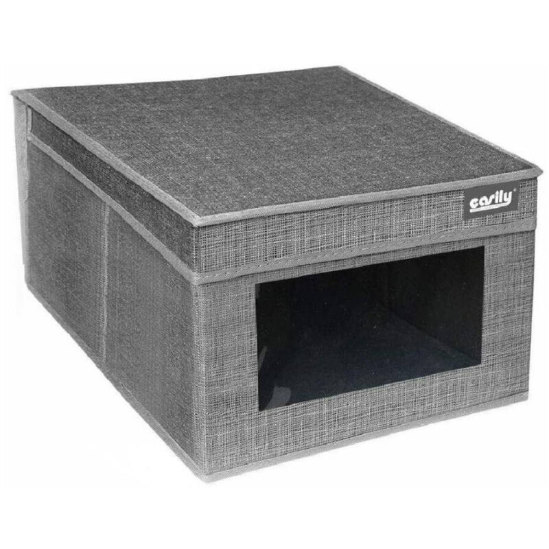foto del prodotto cleafe scatola porta documenti ufficio box organizer portatutto 25x35x16cm grigio 69690 