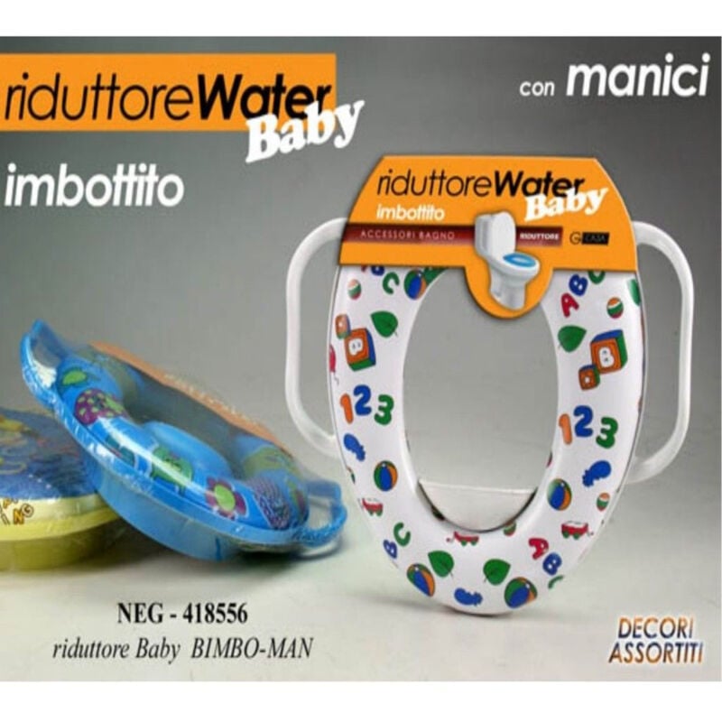 foto del prodotto cleafe sedile wc morbido riduttore bambini baby water imbottito con manici 3,5