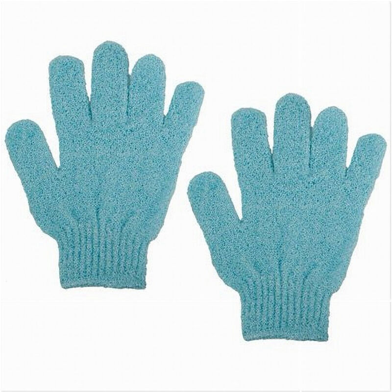 foto del prodotto cleafe set 2pezzi guanti di crine per doccia bagno esfoliante pelle corpo azzurro 79724 