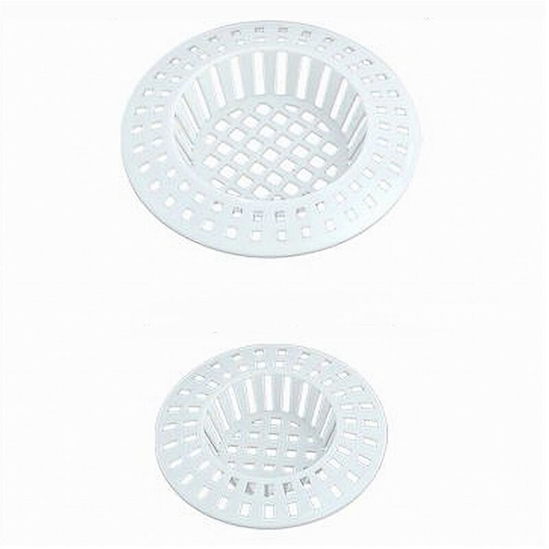 foto del prodotto cleafe set 2pz filtro a rete raccogli rifiuti scarico per lavello da 6 7cm bianco 87629 