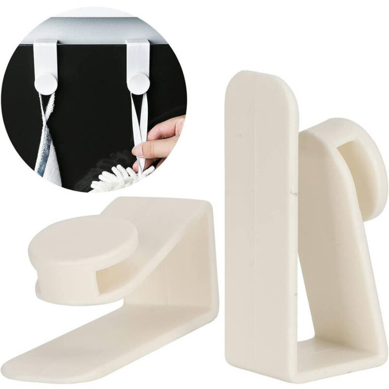 foto del prodotto cleafe set 2pz ganci per porta armadio portatili per appendere oggetti casa bianco 87359 
