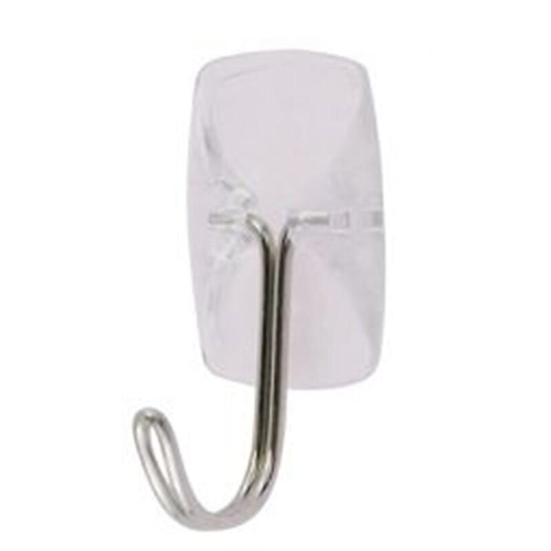 foto del prodotto cleafe set 6 pz ganci appendini adesivi trasparenti da parete casa attaccapanni 87015 
