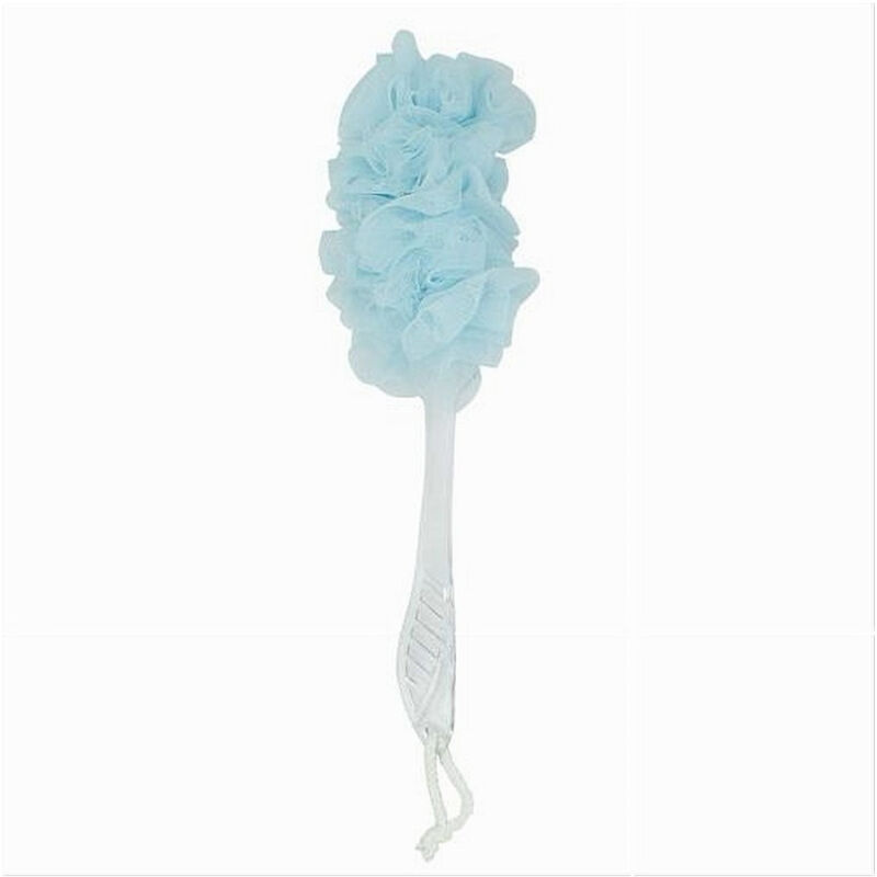 foto del prodotto cleafe spazzola lavaschiena esfoliante bagno doccia spugna azzurra manico scrubber 79604 