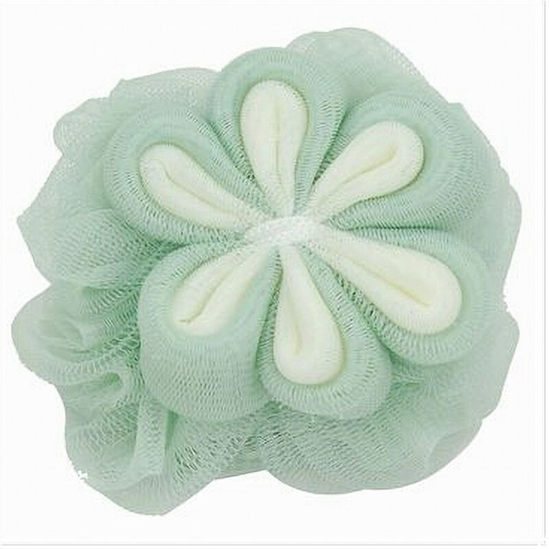 foto del prodotto cleafe spugna a rete bagno per doccia con fiore morbida esfoliante scrubber verde 79584 