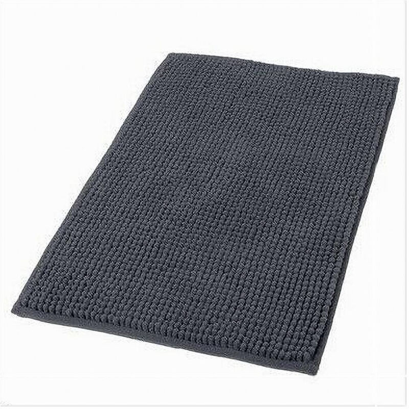 foto del prodotto cleafe tappeto tappetino antiscivolo per bagno arredo 40 x 70cm nero grigio scuro 69743 