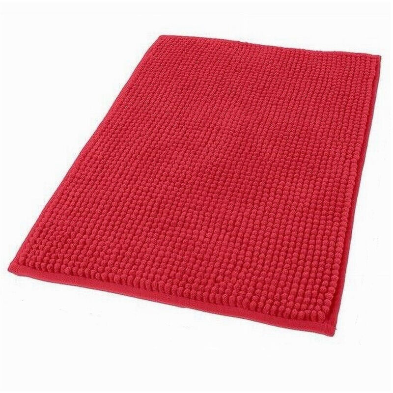 foto del prodotto cleafe tappeto tappetino antiscivolo per bagno arredo 45 x 75 cm rosso in tessuto 69908 