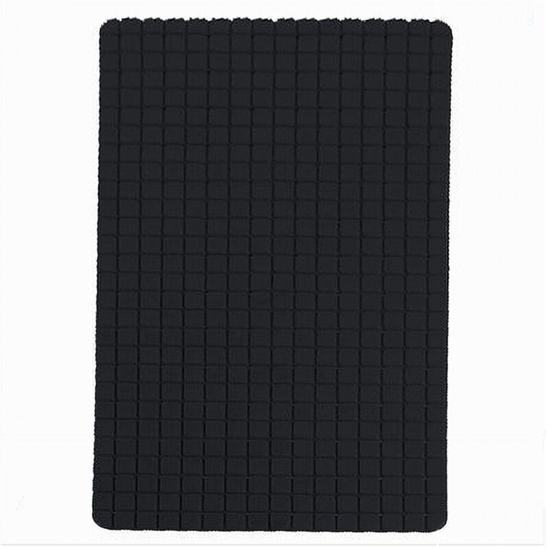 foto del prodotto cleafe tappeto tappetino antiscivolo per bagno arredo 69x39cm nero con quadratini 69775 