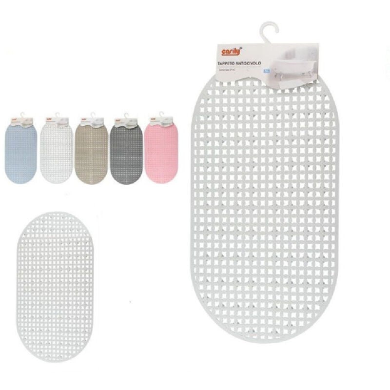 foto del prodotto cleafe tappeto tappetino in pvc antiscivolo per vasca da bagno doccia 67 x 37 cm 59323 