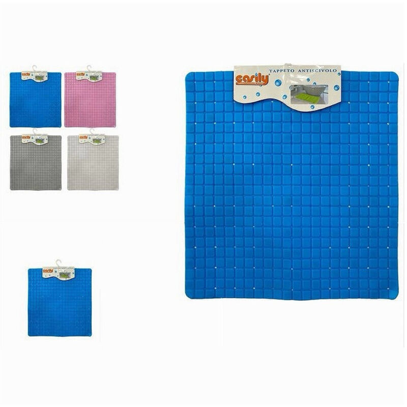 foto del prodotto cleafe tappeto tappetino pvc antiscivolo quadrato per vasca bagno doccia 50x50 cm 59321 