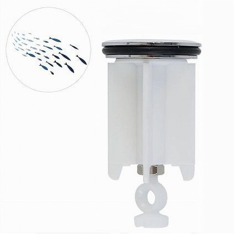 foto del prodotto cleafe tappo lavandino bagno lavabo bidet universale 40 mm con motivo pesciolini 87271 