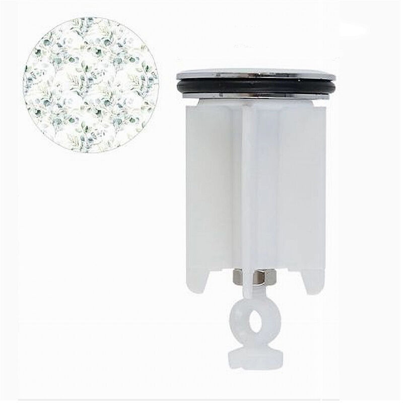 foto del prodotto cleafe tappo lavandino bagno lavabo bidet universale 40mm con motivo fiori foglie 87279 