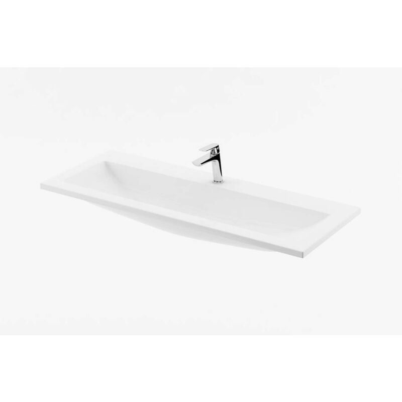foto del prodotto clear lavabo 100x38 cm, senza sfioratore, con foro per rubinetto, bianco xjj01110000 ravak