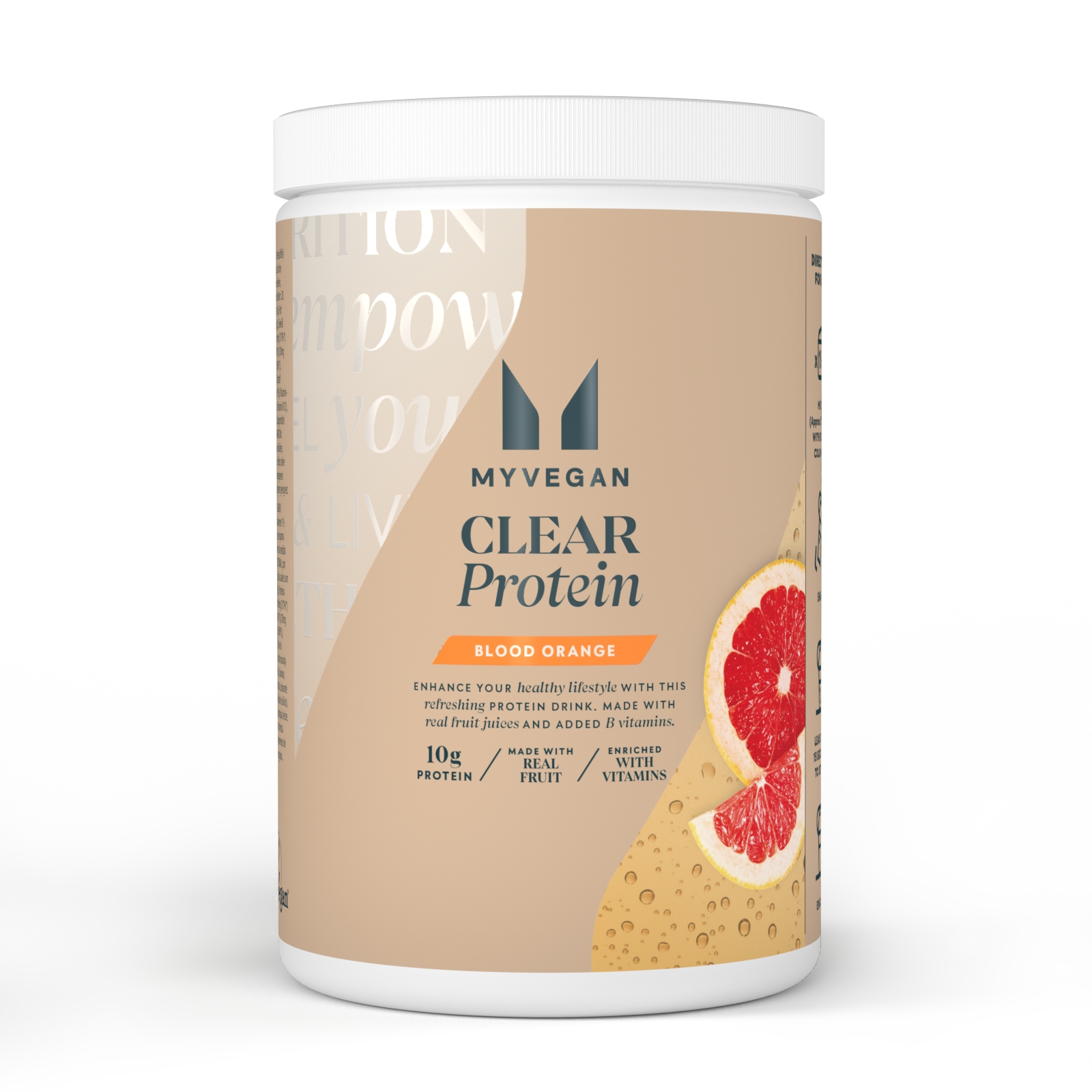 foto del prodotto clear vegan protein 40porzioni arancia rossa