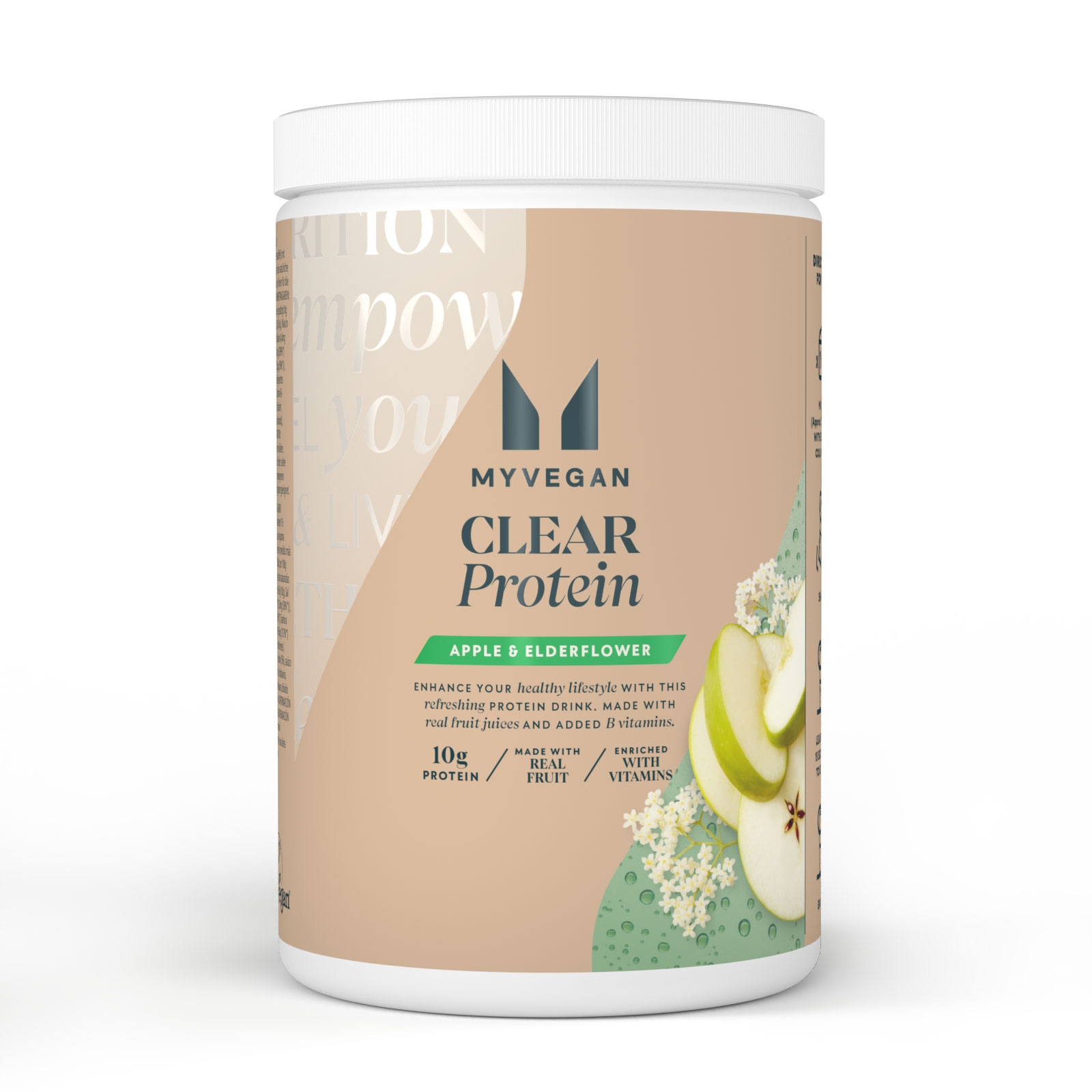 foto del prodotto clear vegan protein 40porzioni mela e fiori di sambuco
