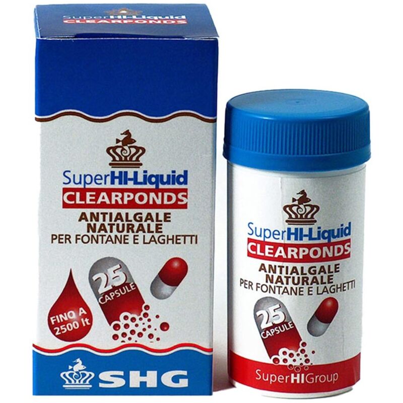 foto del prodotto clearponds confezione da 25 capsule chiarificatore per laghetto shg