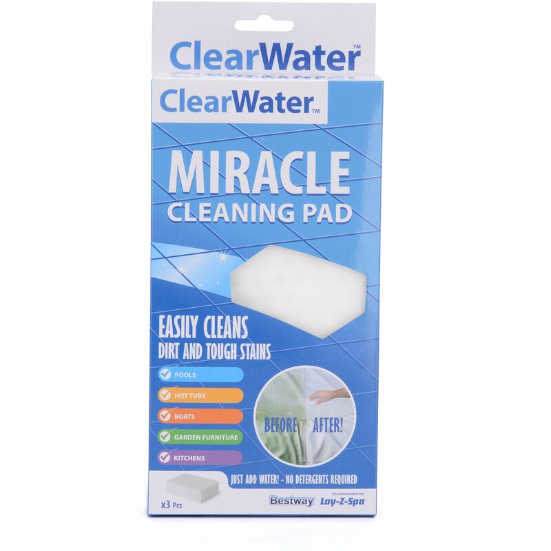 foto del prodotto clearwater miracolo spugna eraser pad adatto per lay z spa da piscina spa barche cucine e mobili bianco, pezzi