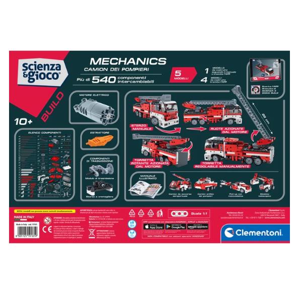 foto del prodotto clementoni scienza e gioco build camion dei pompieri