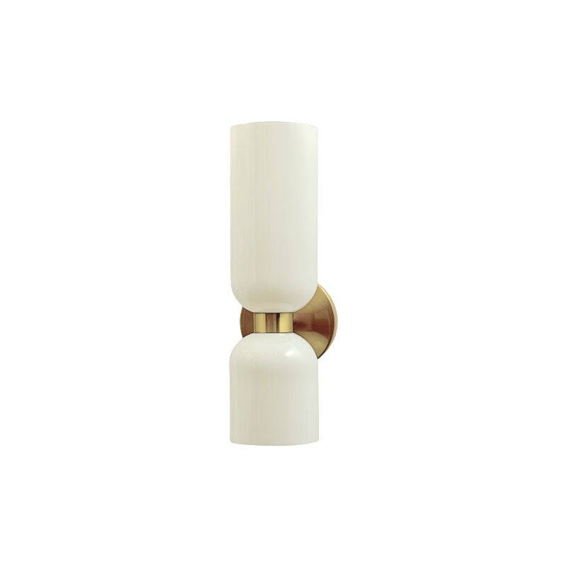 foto del prodotto clessidra lampada da parete moderna in ottone bianco