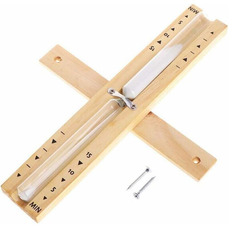 foto del prodotto clessidra per sauna in legno 15 minuti accessorio per sauna carivent timer con clessidra rotante resistente al calore montabile a parete