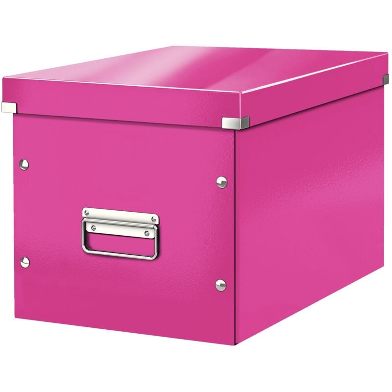 foto del prodotto click store wow scatola archivio cubo grande, per mantenere la casa e l ufficio in ordine, rosa, 61080023 leitz