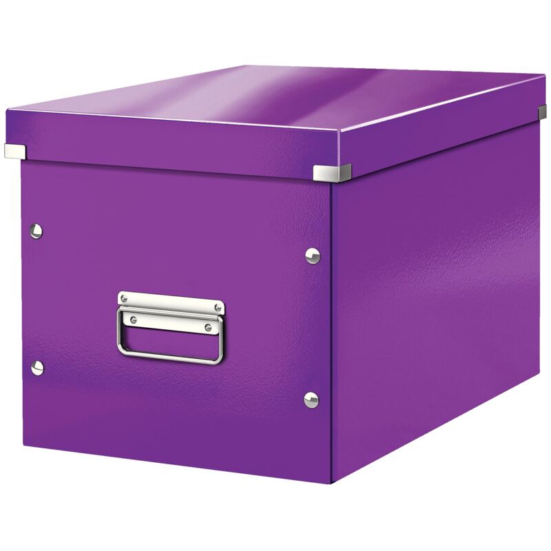 foto del prodotto click store wow scatola archivio cubo grande, per mantenere la casa e l ufficio in ordine, viola, 61080062 leitz