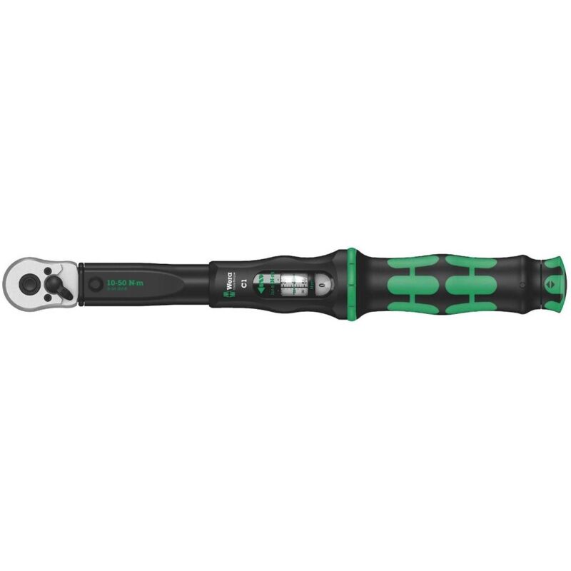 foto del prodotto click torque c 1 05075620001 chiave dinamometrica con cricchetto reversibile 1 2 12.5 mm 10 50 nm wera