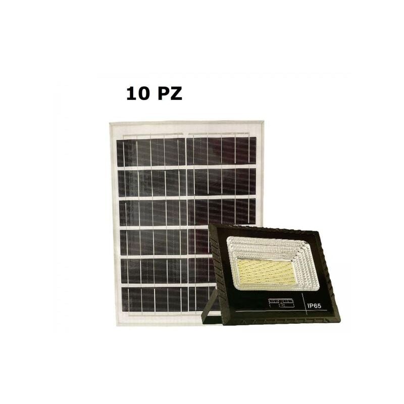 foto del prodotto clicled faro led solare 200w pannello solare luce fredda 10pz