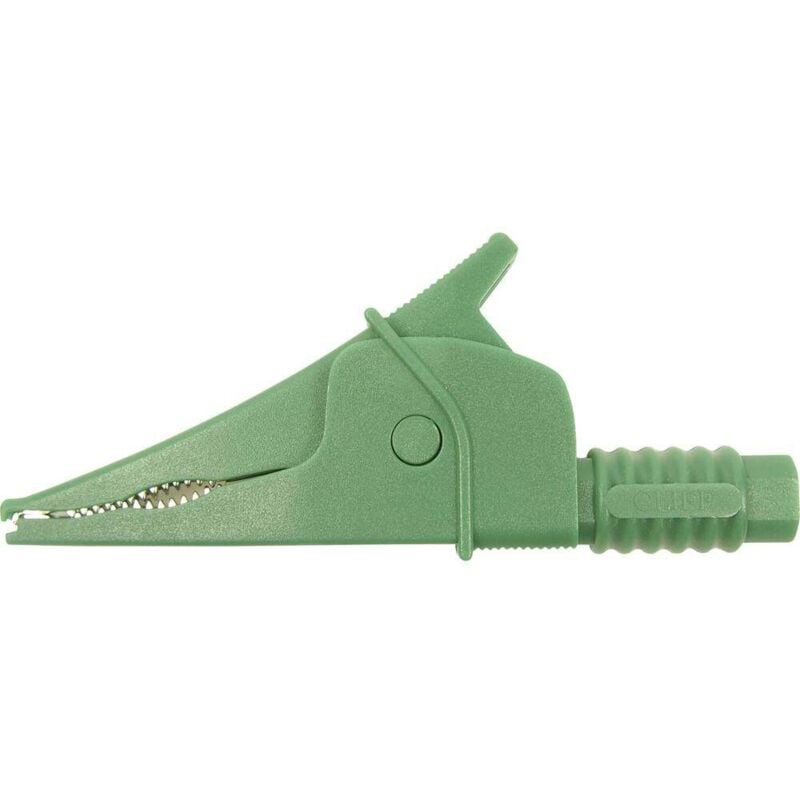 foto del prodotto cliff croc clip morsetto a clip coccodrillo isolato connettore 4 mm cat iii 1000 v verde