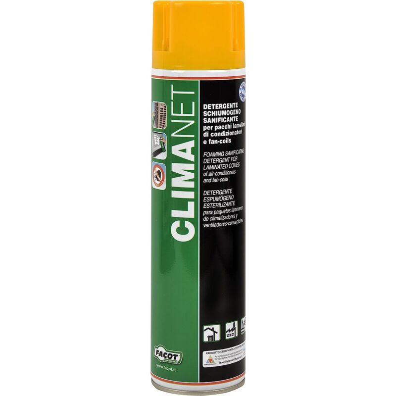 foto del prodotto climanet spray detergente igienizzante antibatterico antimuffa condizionatori 600 ml - facot