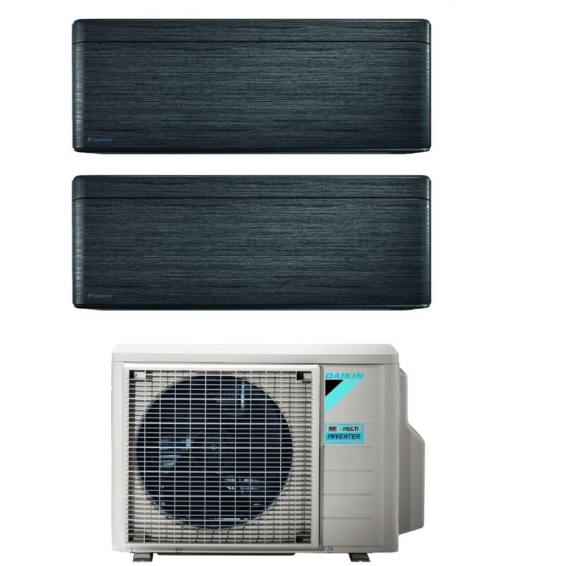 foto del prodotto climatizzatore condizionatore daikin bluevolution dual split inverter serie stylish real blackwood 5 7 con 2mxm40a r 32 wi fi integrato 5000 7000
