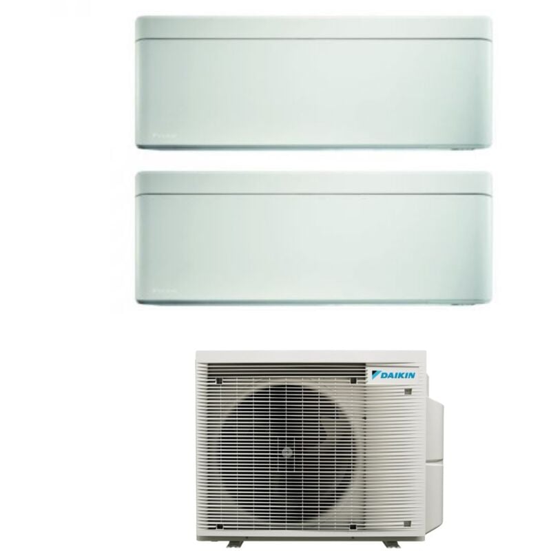 foto del prodotto climatizzatore condizionatore daikin bluevolution dual split inverter serie stylish white 7 9 con 2mxm40a r 32 wi fi integrato 7000 9000 colore