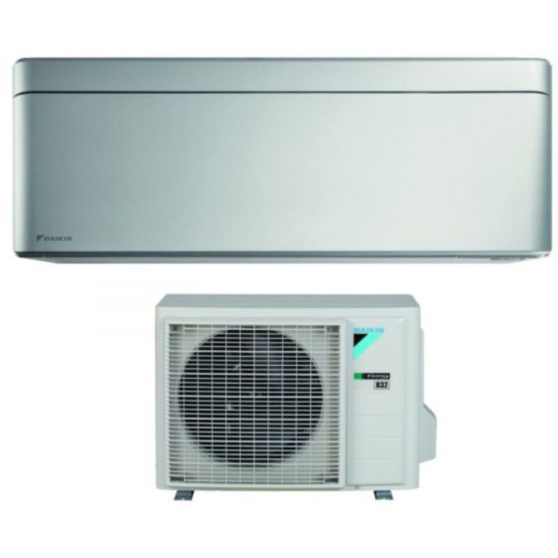foto del prodotto climatizzatore condizionatore daikin bluevolution inverter serie stylish total silver 7000 btu ftxa20bs r 32 wi fi integrato classe a colore