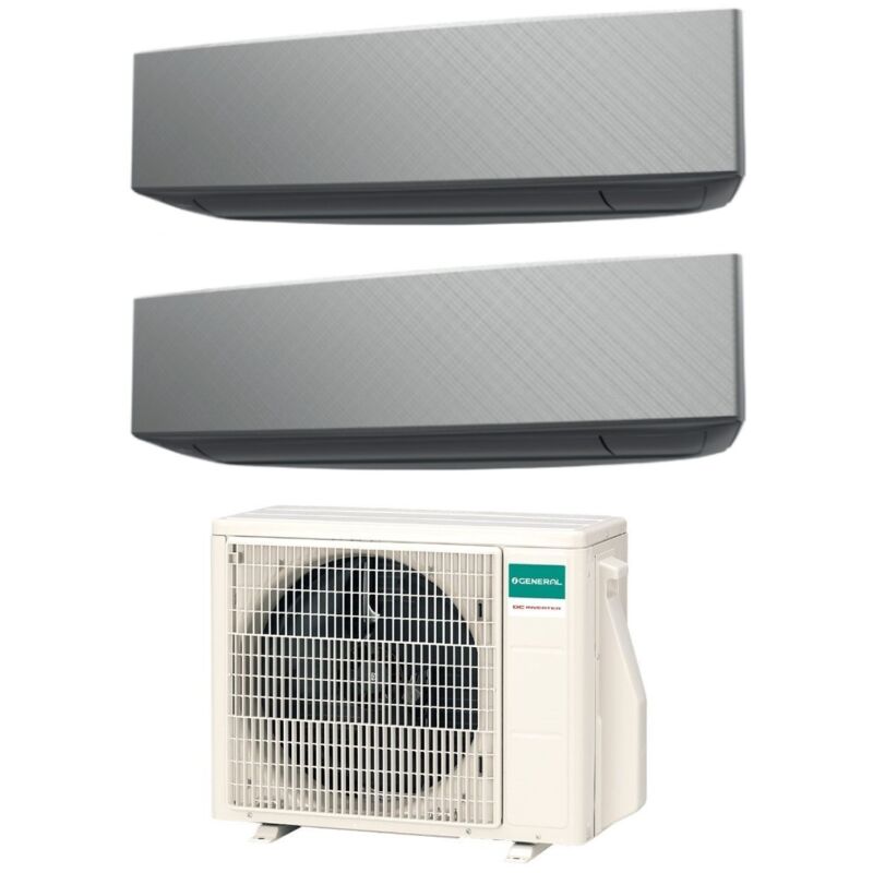 foto del prodotto climatizzatore condizionatore general fujitsu dual split inverter serie keta silver 9 12 con aohg18kbta2 r 32 wi fi optional 9000 12000 colore
