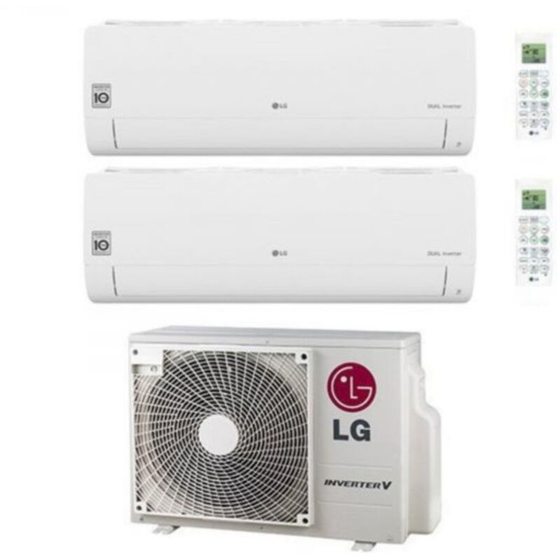 foto del prodotto climatizzatore condizionatore lg dual split inverter serie libero smart 9 12 con mu2r17 r 32 wi fi integrato 9000 12000