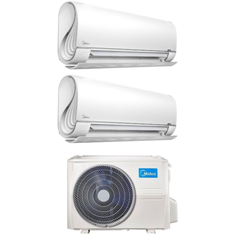 foto del prodotto climatizzatore condizionatore midea dual split inverter serie breezeless 9 9 con m2og 14hfn8 q r 32 wi fi integrato 9000 9000 novit 